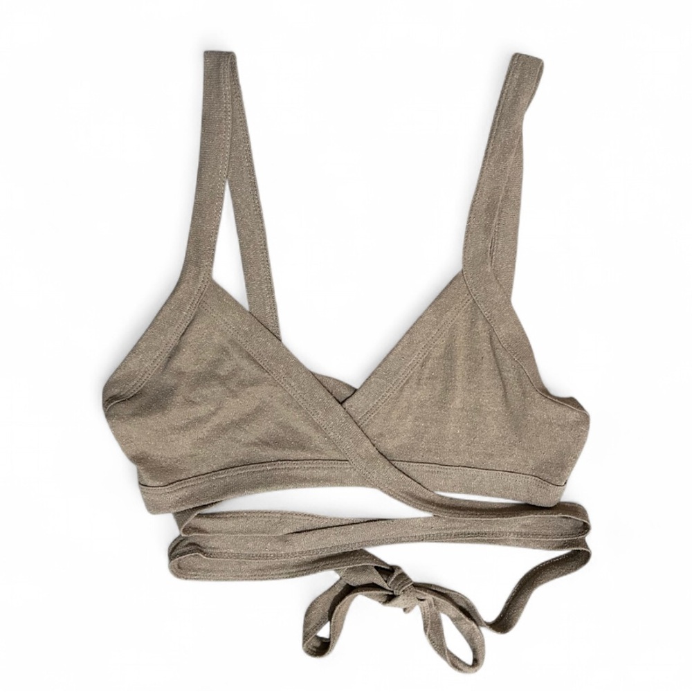OZMA of California Sunset Wrap Bra Top – Medium Taupe Slow Fashion Basic